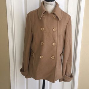 Express Design Studio Camel Color Pea Coat 🧥 Wool